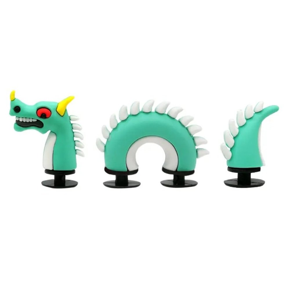 3D Dragon Turquoise croc charm​